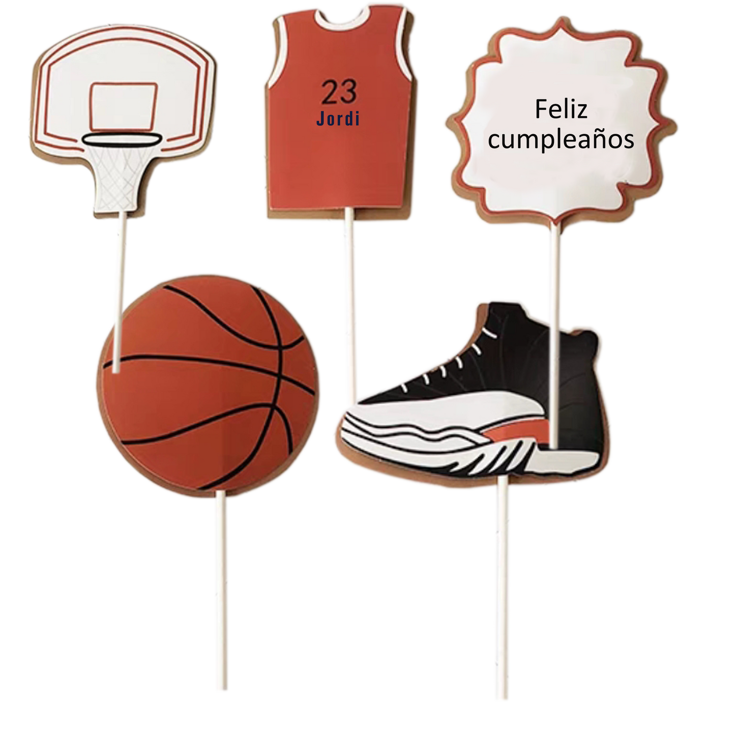 topper de tarta personalizado baloncesto/cake topper basketball