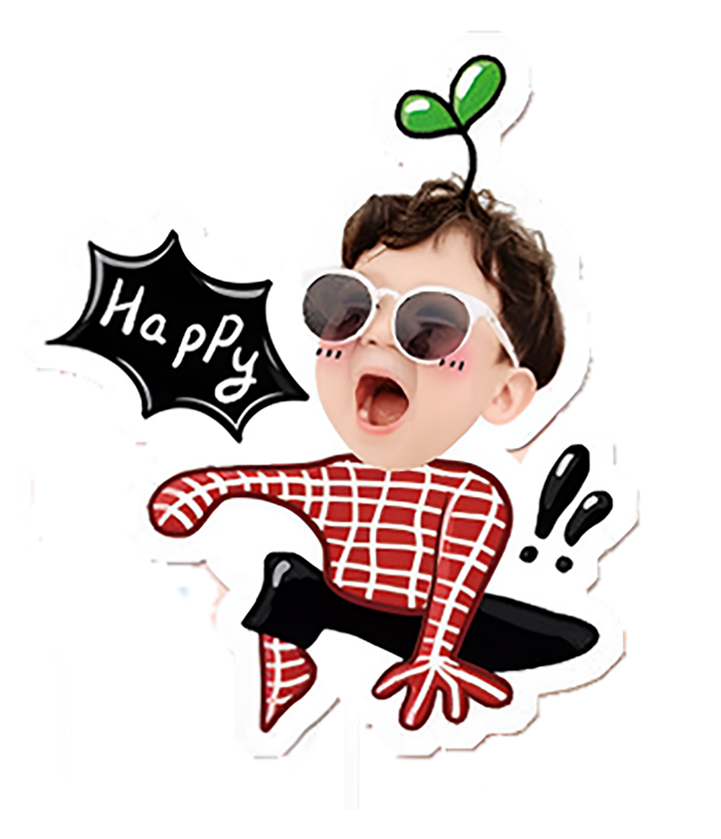 topper de tarta cartoon personalizado con cara /cake topper cartoon