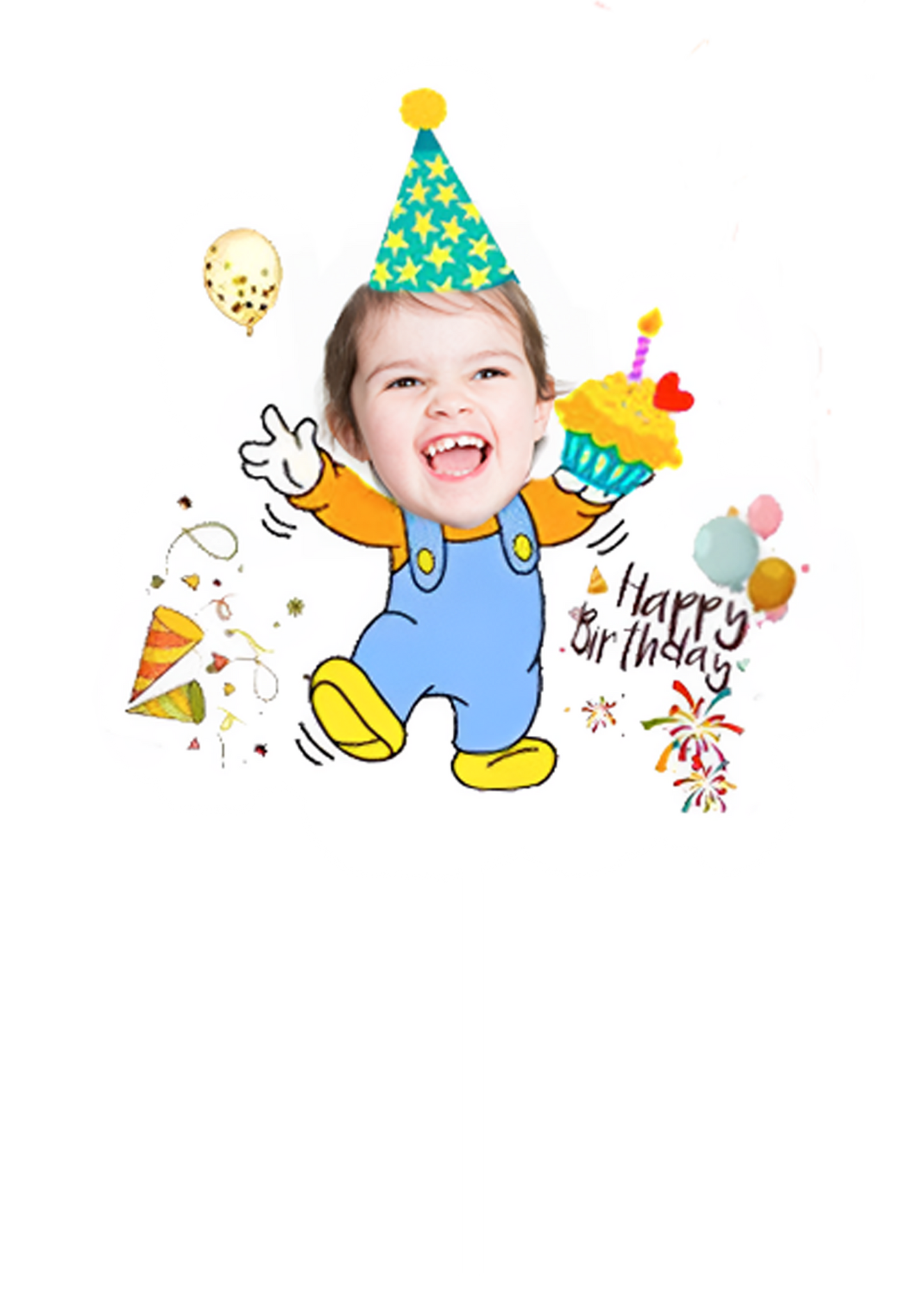 topper de tarta cartoon personalizado con cara /cake topper cartoon