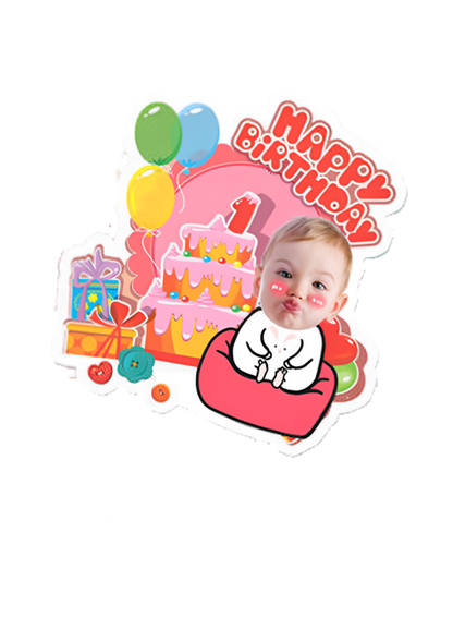 topper de tarta cartoon personalizado con cara /cake topper cartoon