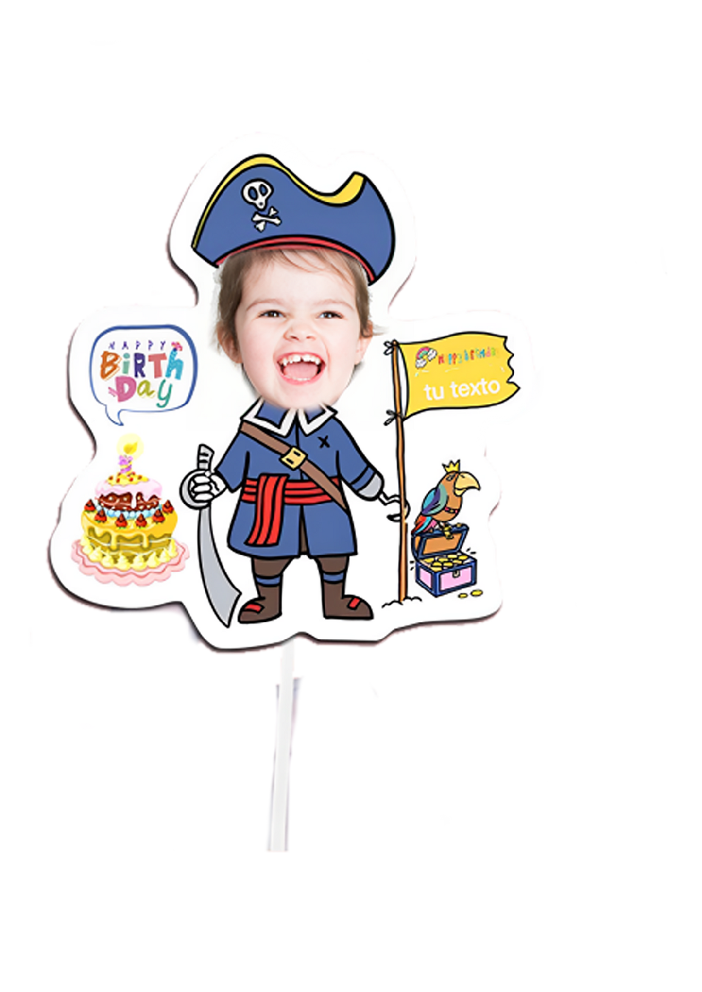 topper de tarta cartoon personalizado con cara /cake topper cartoon