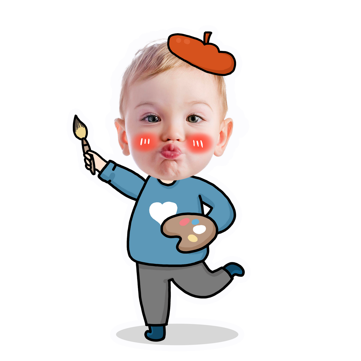 topper de tarta cartoon personalizado con cara /cake topper cartoon