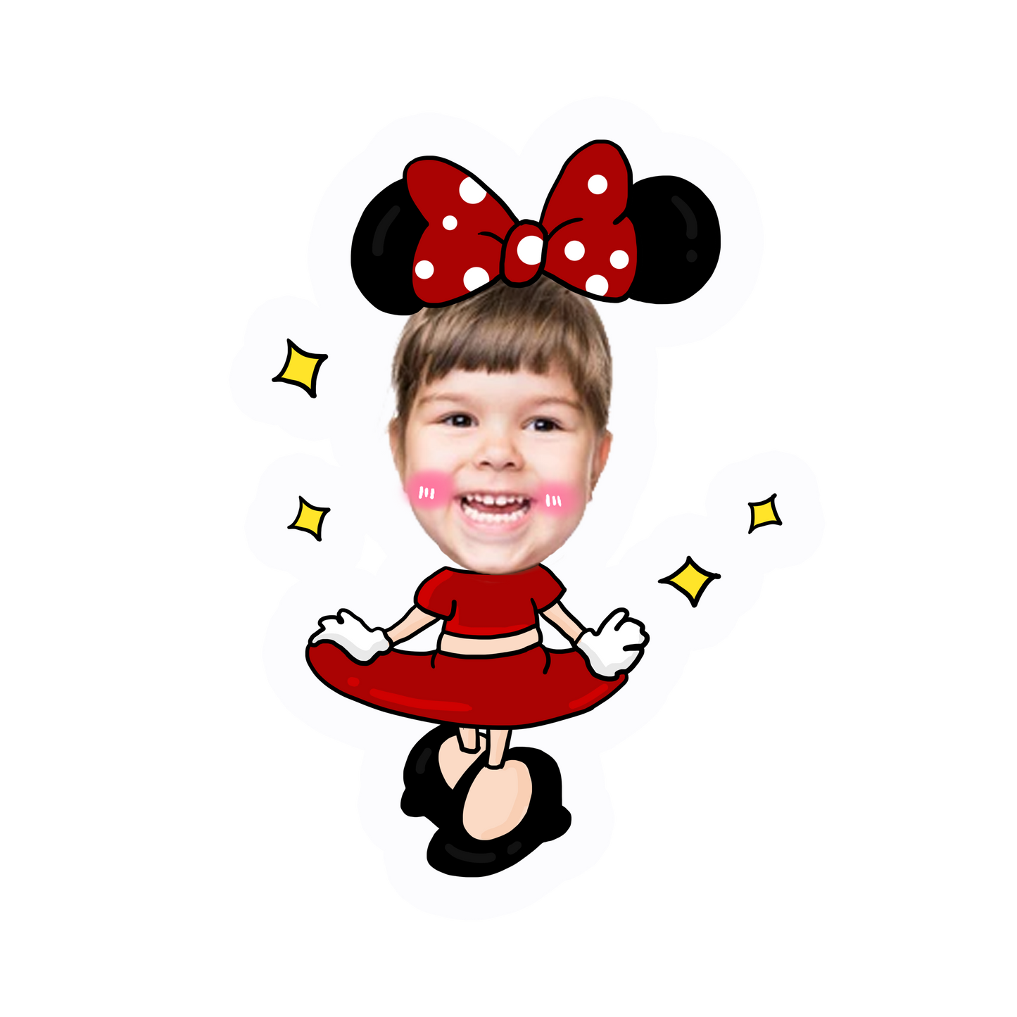 topper de tarta cartoon personalizado con cara /cake topper cartoon