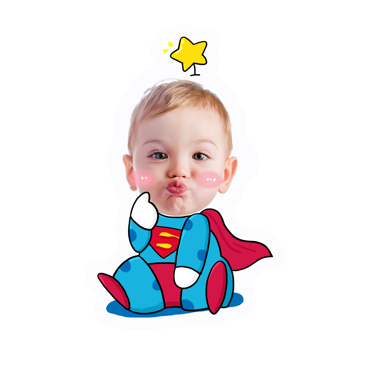 topper de tarta cartoon personalizado con cara /cake topper cartoon