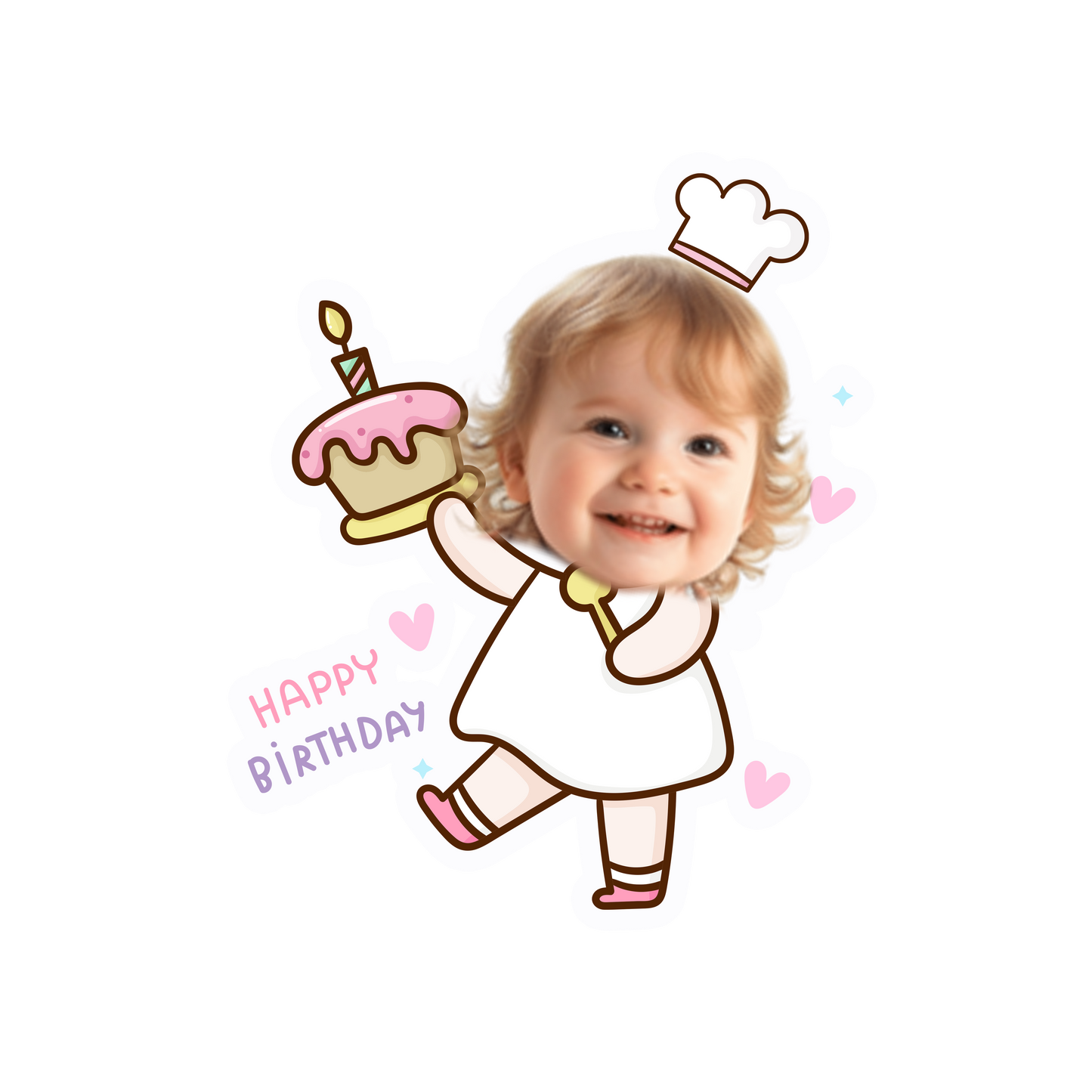 topper de tarta cartoon personalizado con cara /cake topper cartoon
