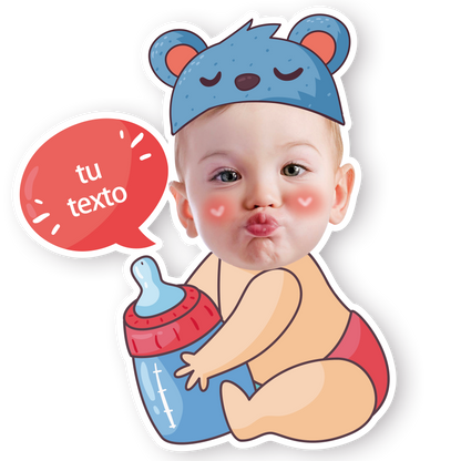 topper de tarta cartoon personalizado con cara /cake topper cartoon