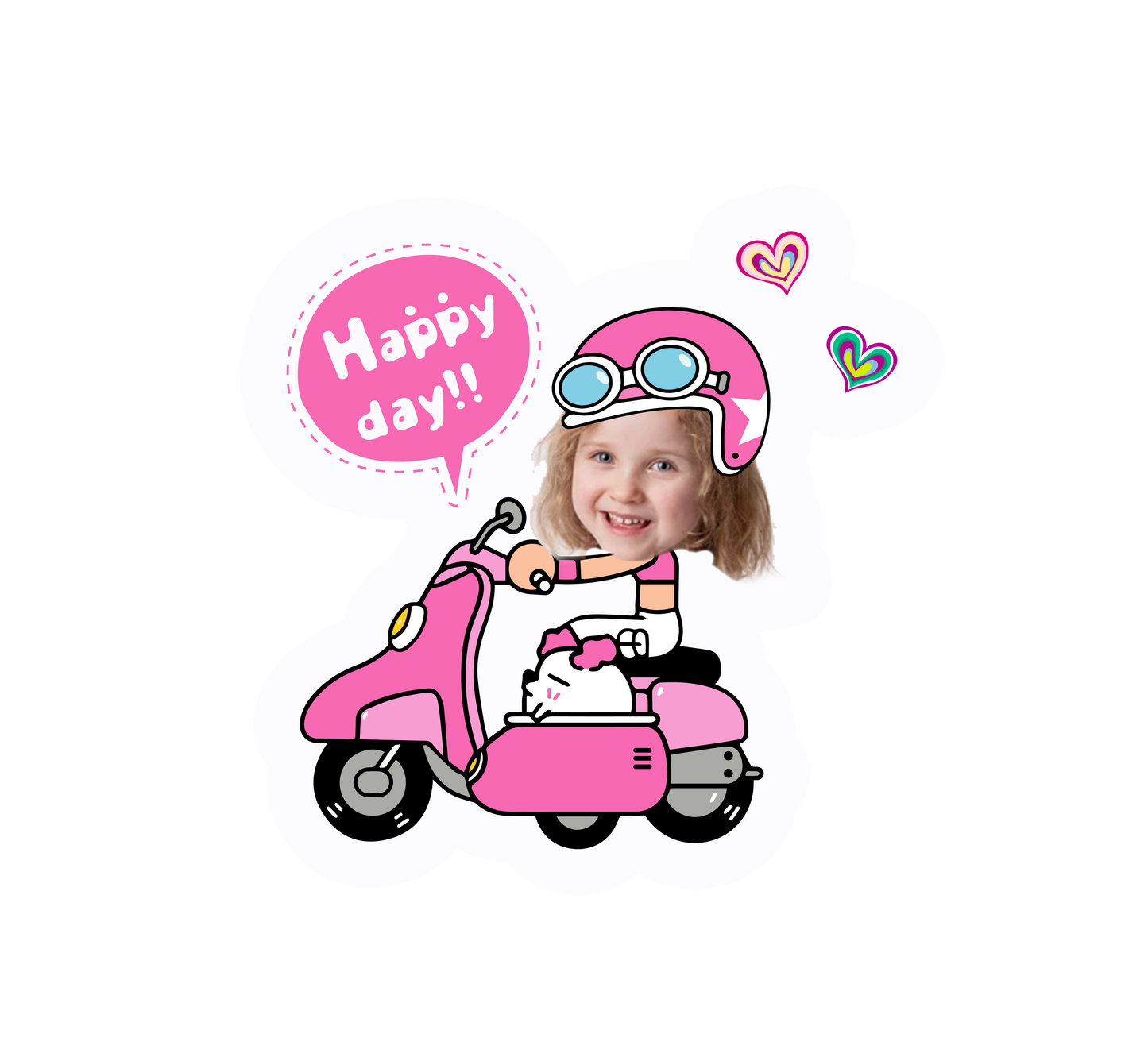 topper de tarta cartoon personalizado con cara /cake topper cartoon
