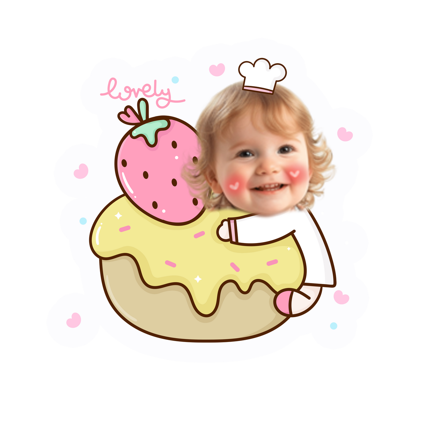 topper de tarta cartoon personalizado con cara /cake topper cartoon