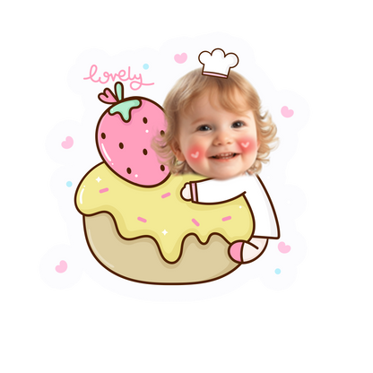 topper de tarta cartoon personalizado con cara /cake topper cartoon