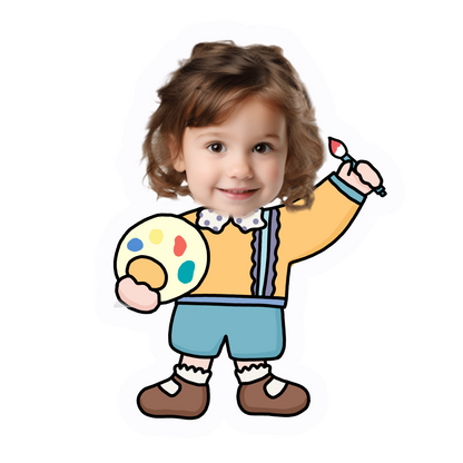 topper de tarta cartoon personalizado con cara /cake topper cartoon