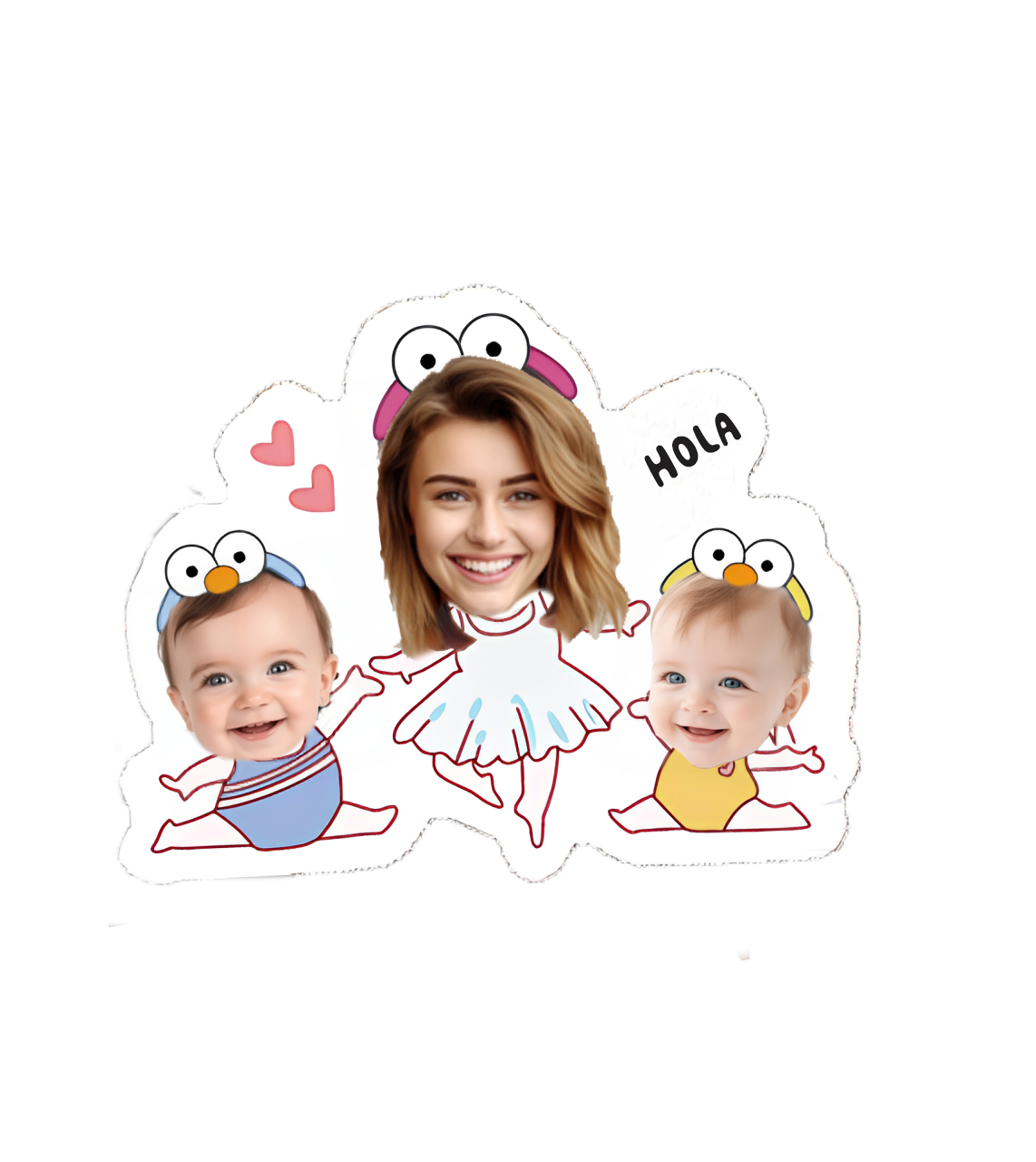 topper de tarta cartoon personalizado con cara /cake topper cartoon