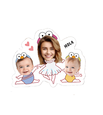 topper de tarta cartoon personalizado con cara /cake topper cartoon