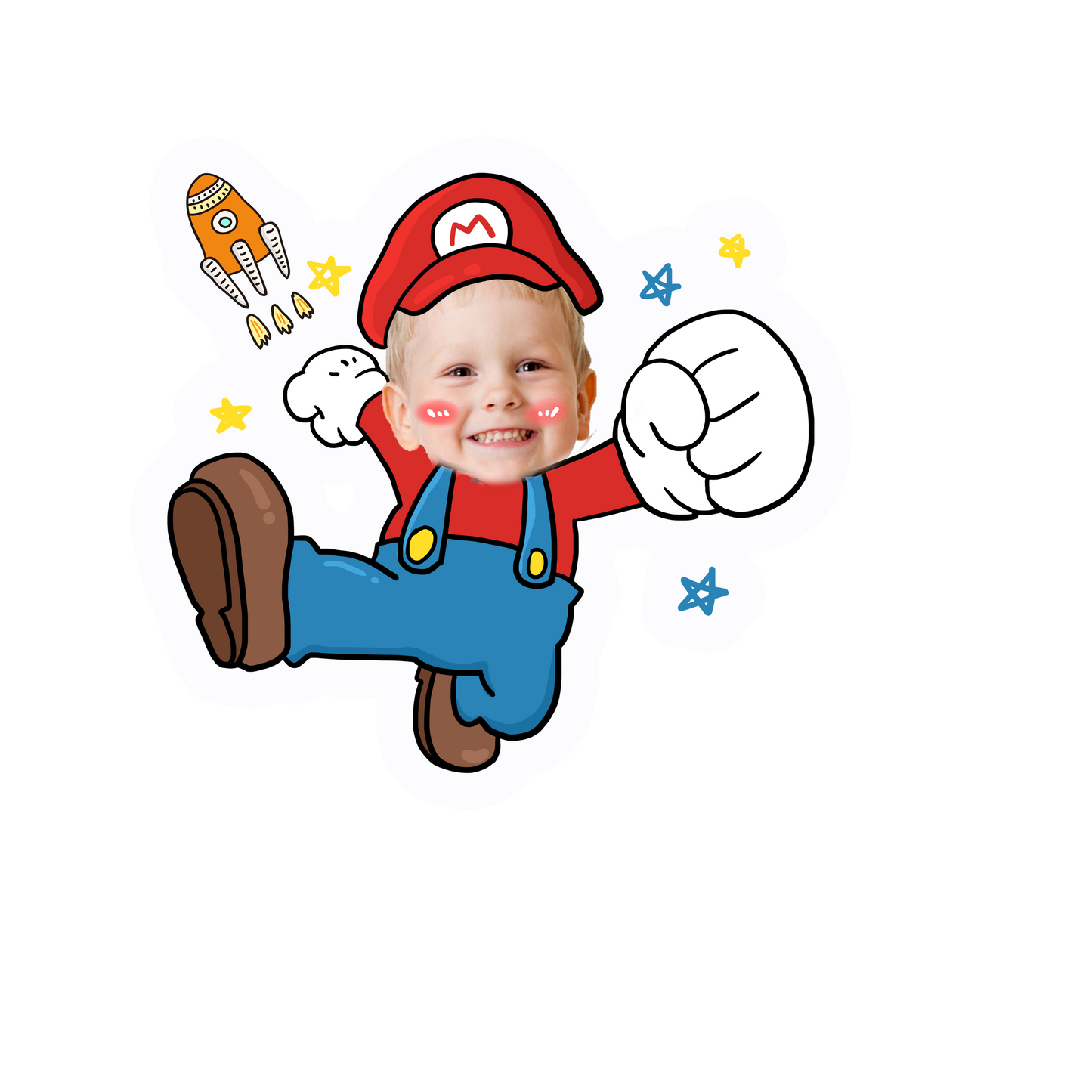 topper de tarta cartoon personalizado con cara /cake topper cartoon