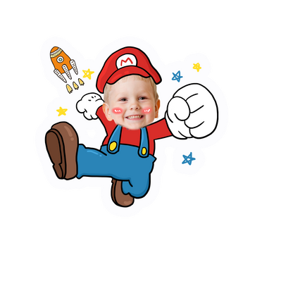 topper de tarta cartoon personalizado con cara /cake topper cartoon