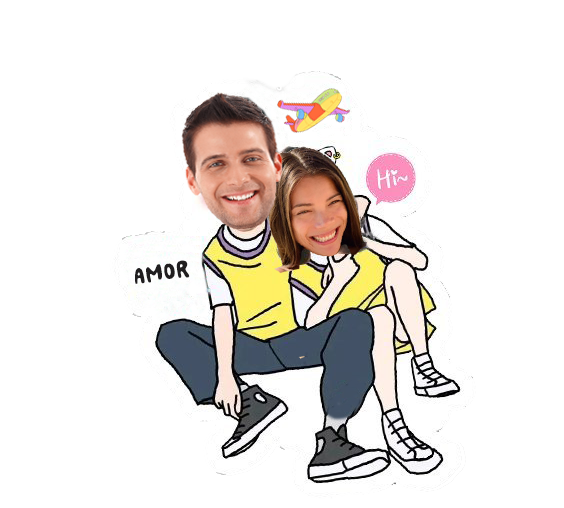 topper de tarta cartoon personalizado con cara /cake topper cartoon