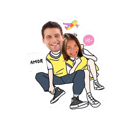 topper de tarta cartoon personalizado con cara /cake topper cartoon
