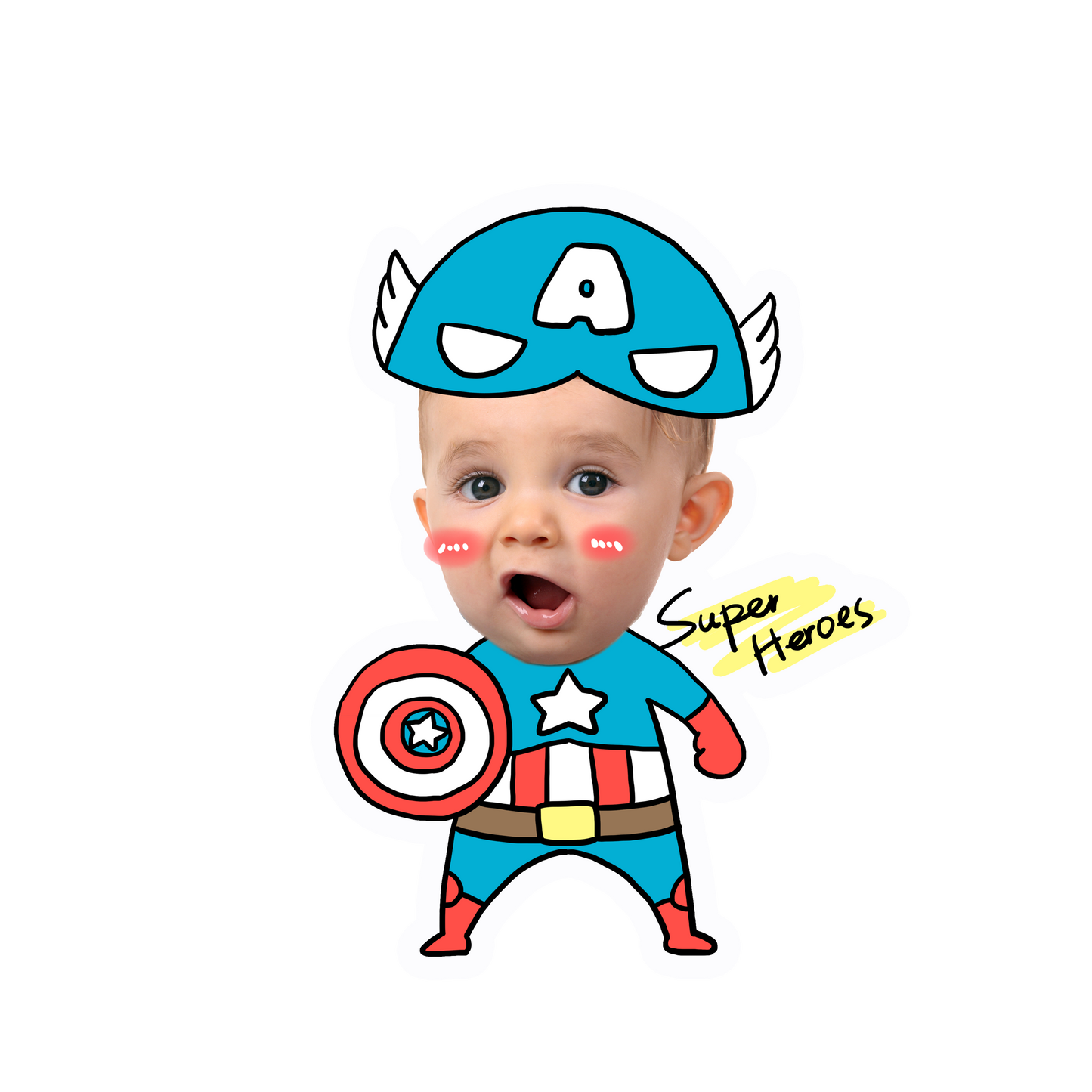topper de tarta cartoon personalizado con cara /cake topper cartoon