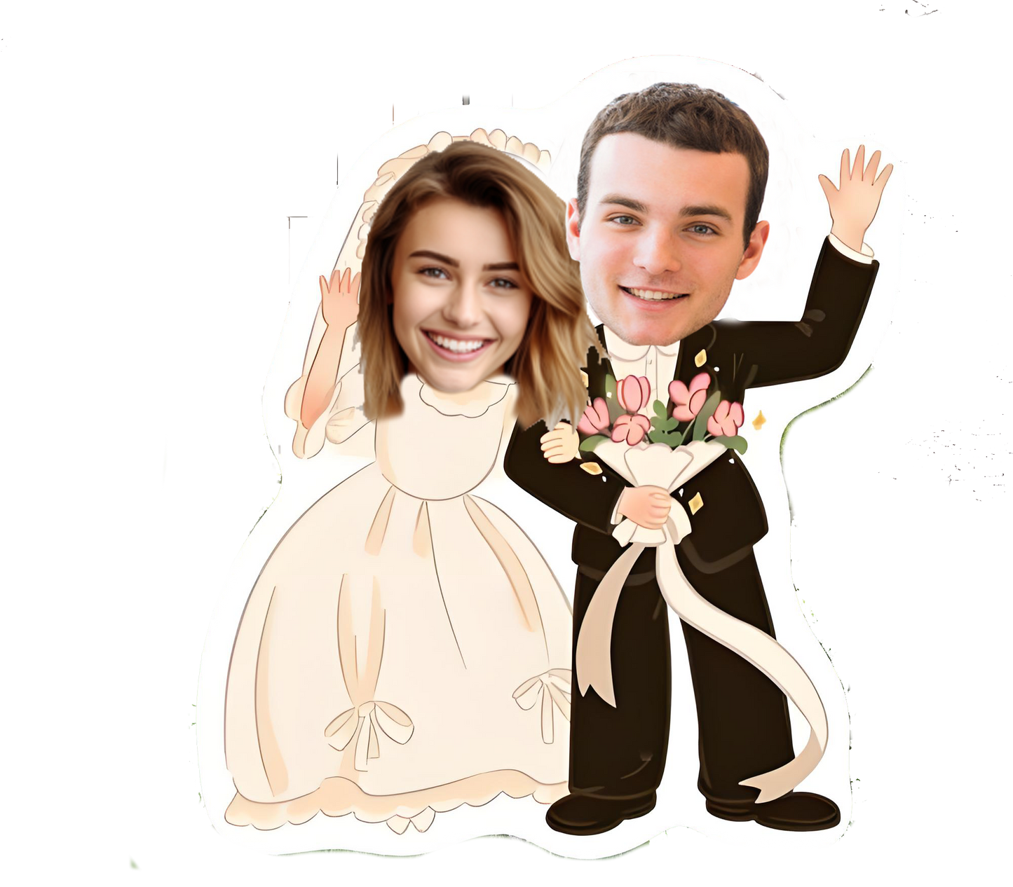 topper de tarta cartoon personalizado con cara /cake topper cartoon