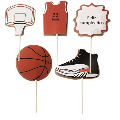 topper de tarta personalizado baloncesto/cake topper basketball